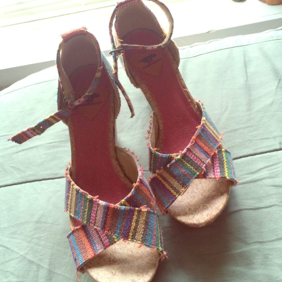 Never worn sandal wedges