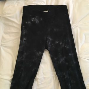 Black tie dye cotton leggings