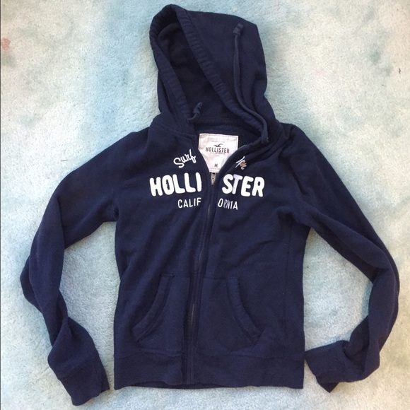 Navy Blue Hollister Hoodie