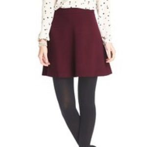 Maroon a line mini skirt