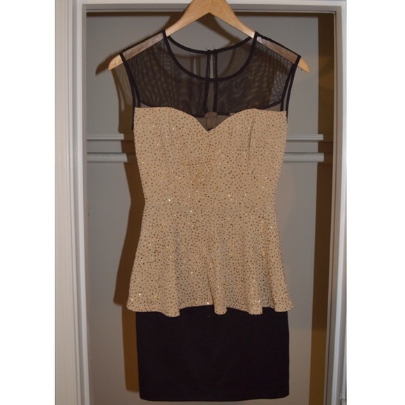 Gold and black dress