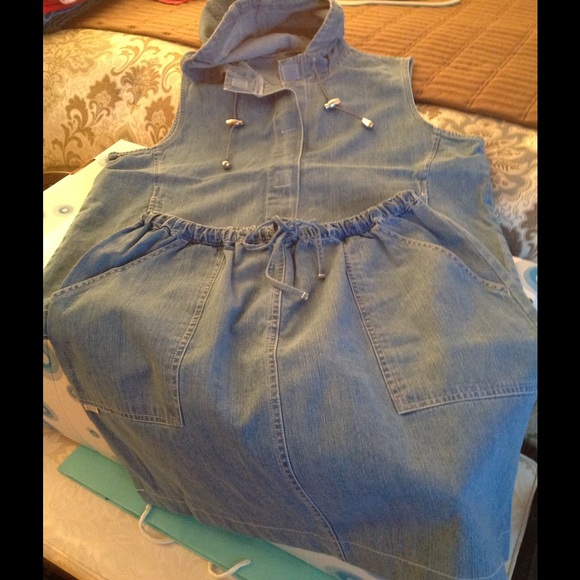 2 pc denim skirt/hoodie, DONATING SOON