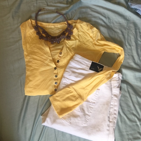 Yellow Henley top