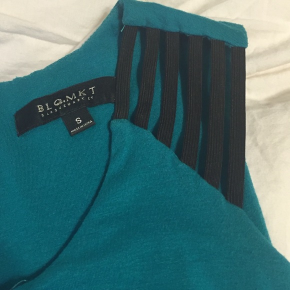 Boutique Teal Mini Dress with Side Cutouts - Picture 3 of 4