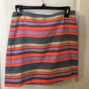 Striped J.crew skirt