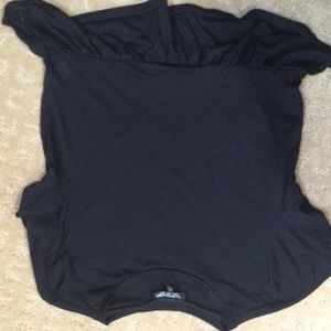 Black peplum t-shirt