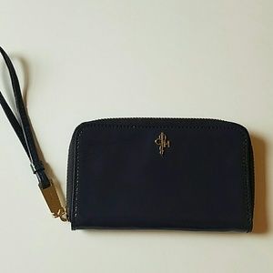 NWT Cole Haan navy leather wristlet