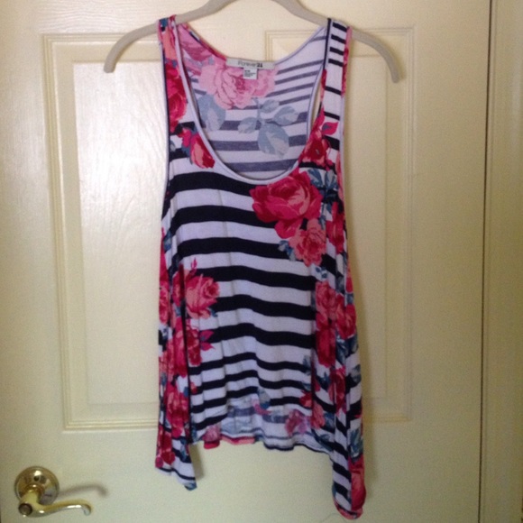 Nautical floral tank