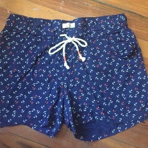 Anchors!!! Cute navy anchor shorts size large!