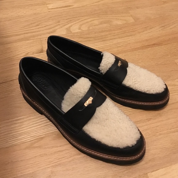 shearling loafers 55 coach shoes coach shearling loafers from s shearling loafers 55 coach shoes coach shearling loafers from s