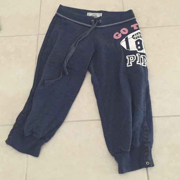PINK sweatpants capris