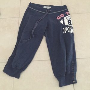 PINK sweatpants capris
