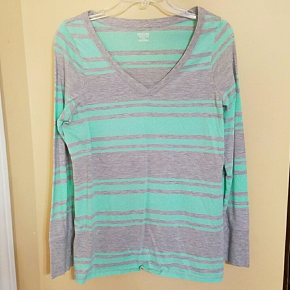 L/s stripped tee