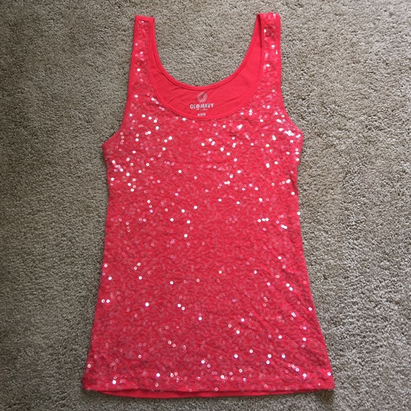 Sleeveless Red Embellished Tank