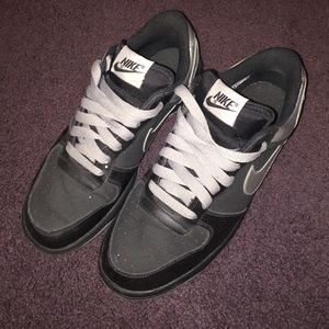 Black and silver nikes