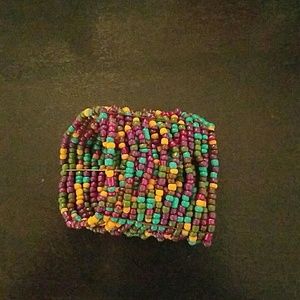 Multicolor stretch beaded bracelet