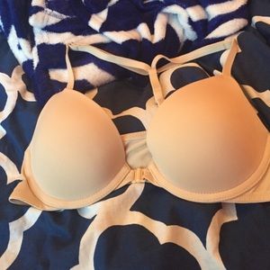 Nude t-back vs pink bra