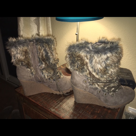 Brown Boots with Fur size 8W