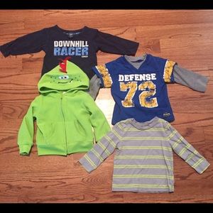 🎉Lowest! Lot of four boys long sleeve shirts,2T