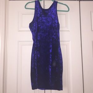 NWT Royal blue forever 21 velvet dress