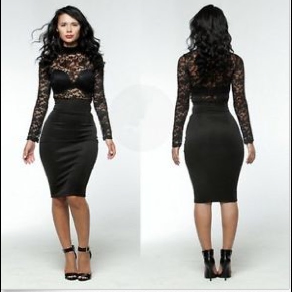 Long sleeve midi dress