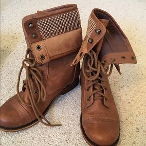 Studded combat boots