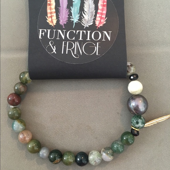 Semi-precious Gemstone and Pearl Bracelet