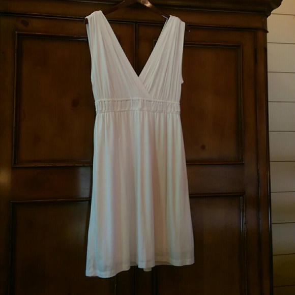 White sleeveless summer dress
