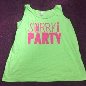 Sorry I Party Tank Top/ Size: L