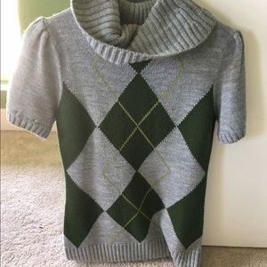 Cowl neck sweater dress