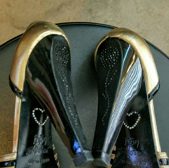 Gold Betsey Johnson Heels - Picture 3 of 4