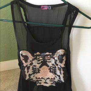 Tiger see thru cover shirt
