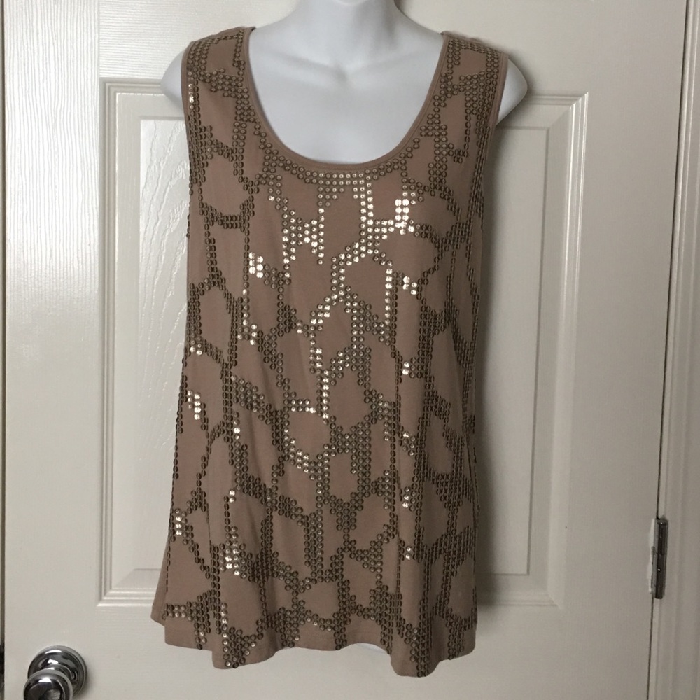 Tank top with sequins