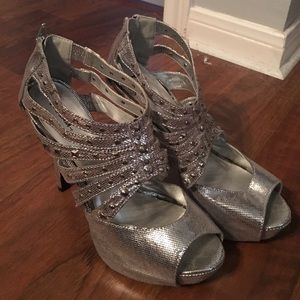 Silver Stud Heels