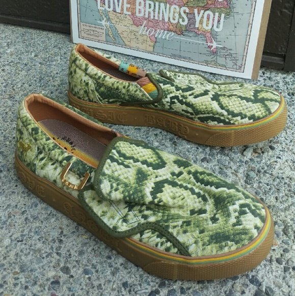LAMB snakeskin sneaker