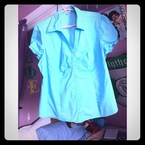 Cute bright blue blouse!!