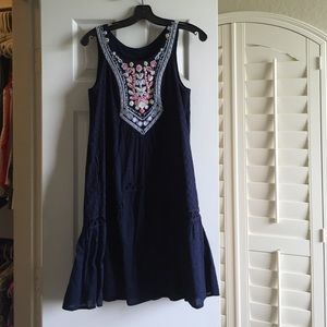 Anthro Maeve Embroidered Dress