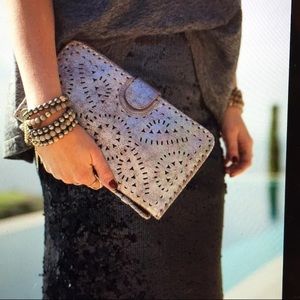 Cleobella Silver Mexicana Clutch