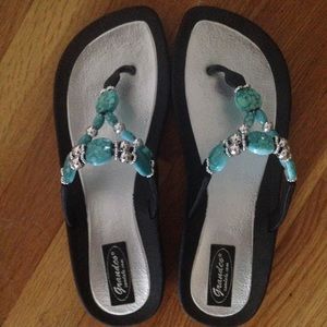 Turquoise style Flip Flop Sandals