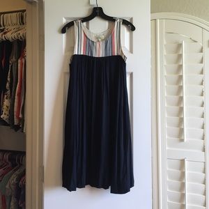 Anthro Navy Bubble dress