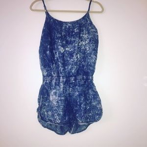 Denim Tye Dye Romper