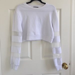 Missguided crop top sweatshirt