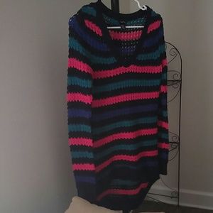 Long striped sweater
