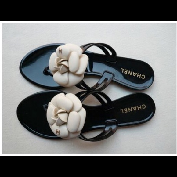 Black flip flops