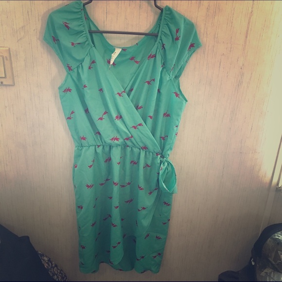 Miami turquoise and coral dress