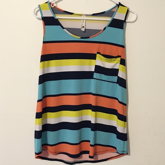 Pink Owl from ModCloth striped tank size medium