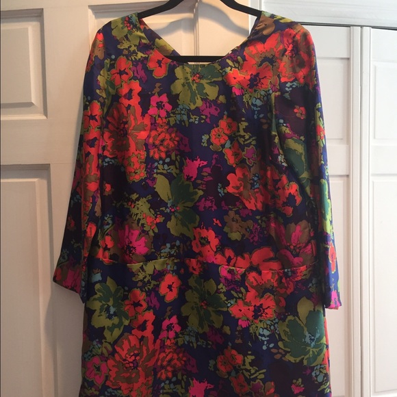 J Crew silk floral shift dress!