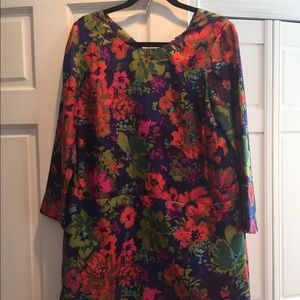 J Crew silk floral shift dress!