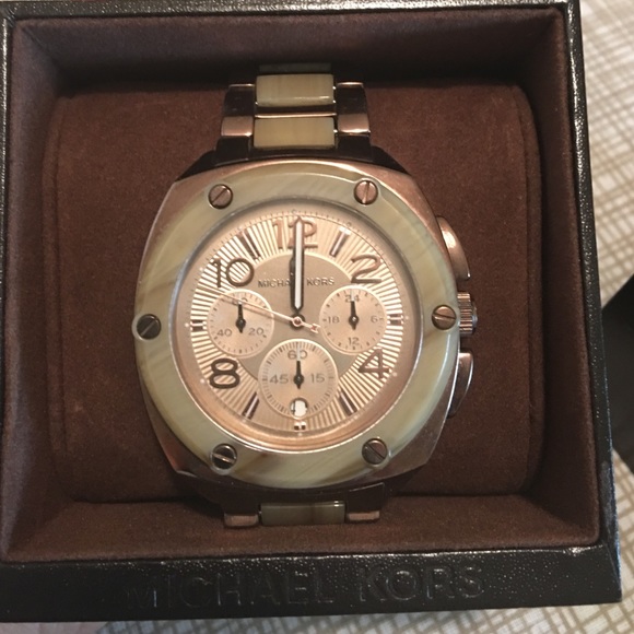 Michael Kors Womens Horn Acetate Watch MK5594