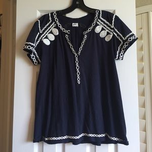 Anthro Embroidered Shirt